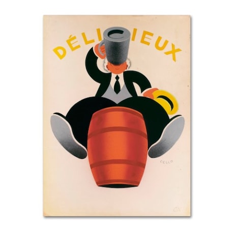Vintage Apple Collection 'Delicious Beer' Canvas Art,18x24